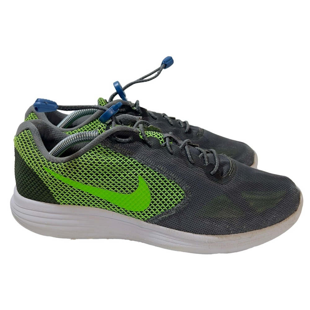 Nike Revolution 3 Mens Size 10 Gray Green Running Shoes 819300-005